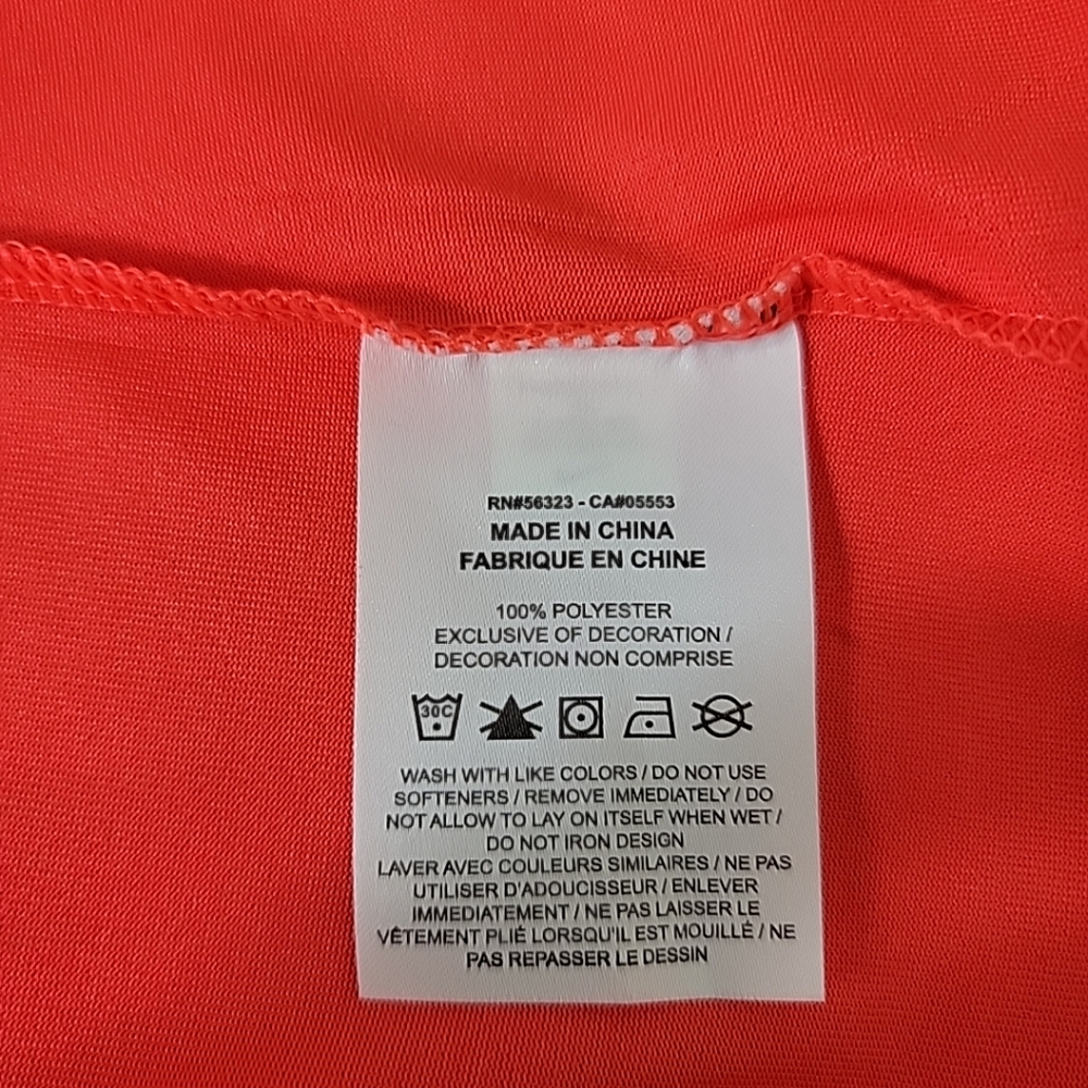 The Nike Tee Dri-Fit Men's Orange Short Sleeve Pullover T-Shirt, 2X - Picture 6 of 7